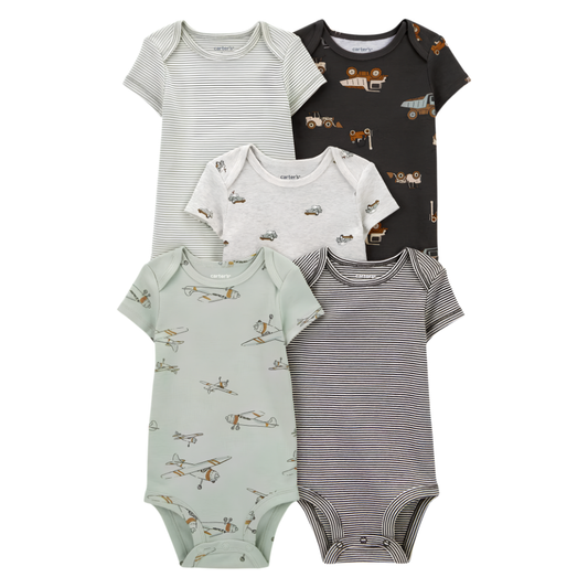 Carter's Erkek Bebek Kısa Kollu Body 5'li Paket