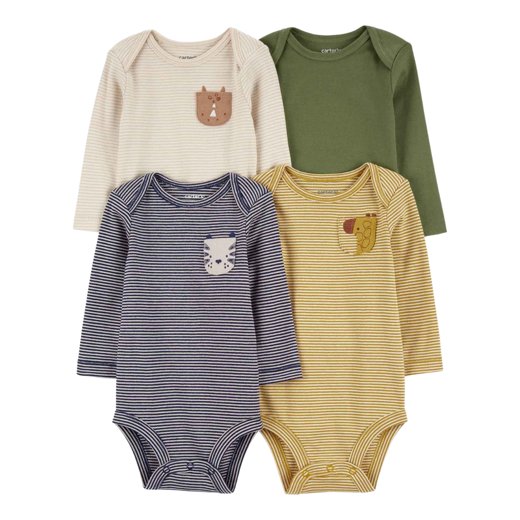 Carter's Erkek Bebek Uzun Kollu Body Set 4'lü Paket