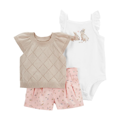 Carter's Kız Bebek 3'lü Alt Üst Set