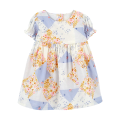 Carter's Kız Bebek Patchwork Çiçek Desenli Elbise