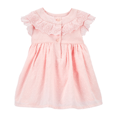 Carter's Kız Bebek Fırfırlı Fisto Detaylı Elbise