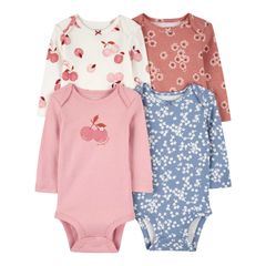 Carter's Kız Bebek Uzun Kollu Body Set 4'lü Paket