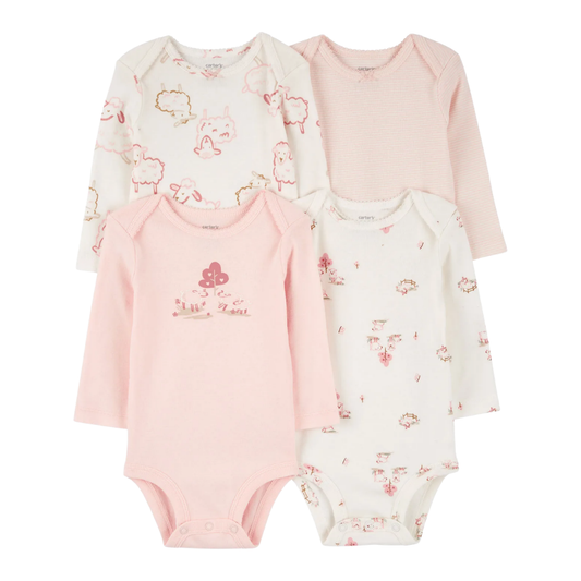 Carter's 4'lü Uzun Kollu Body Seti Koyun Desenli