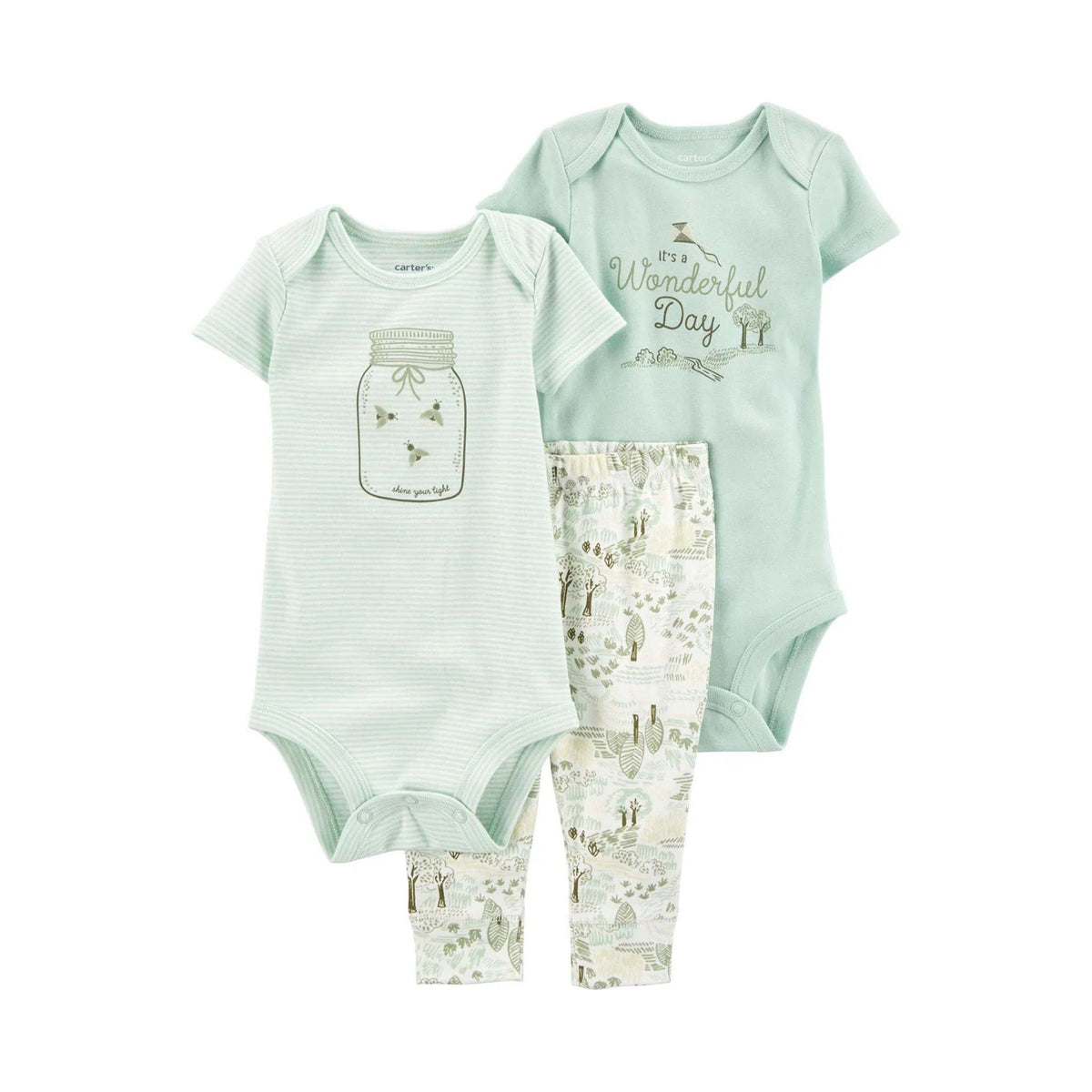 Carter's Layette Bebek 3’lü Body Pantolon Set