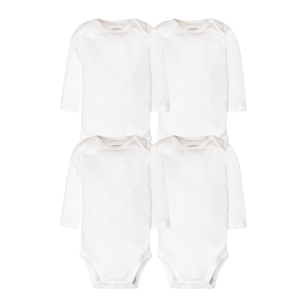 Carter's Layette Bebek 4'lü Beyaz Body Set