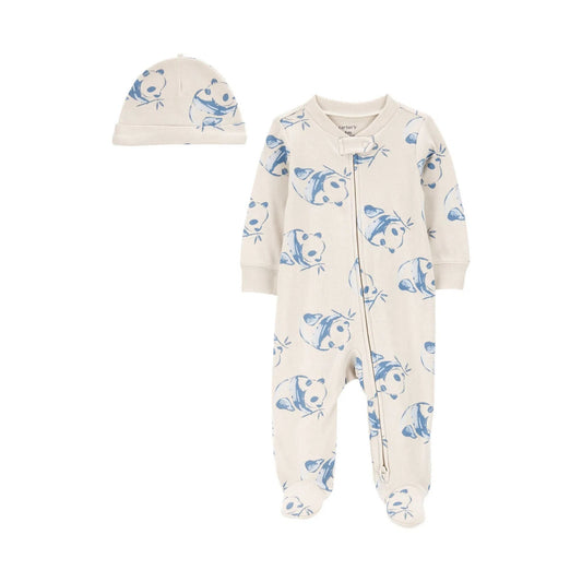 Carter's Layette Erkek Bebek 2'li Tulum Şapka Set