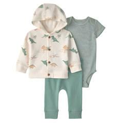 Carter's Layette Erkek Bebek 3'lü Hırkalı Set Çok Renkli