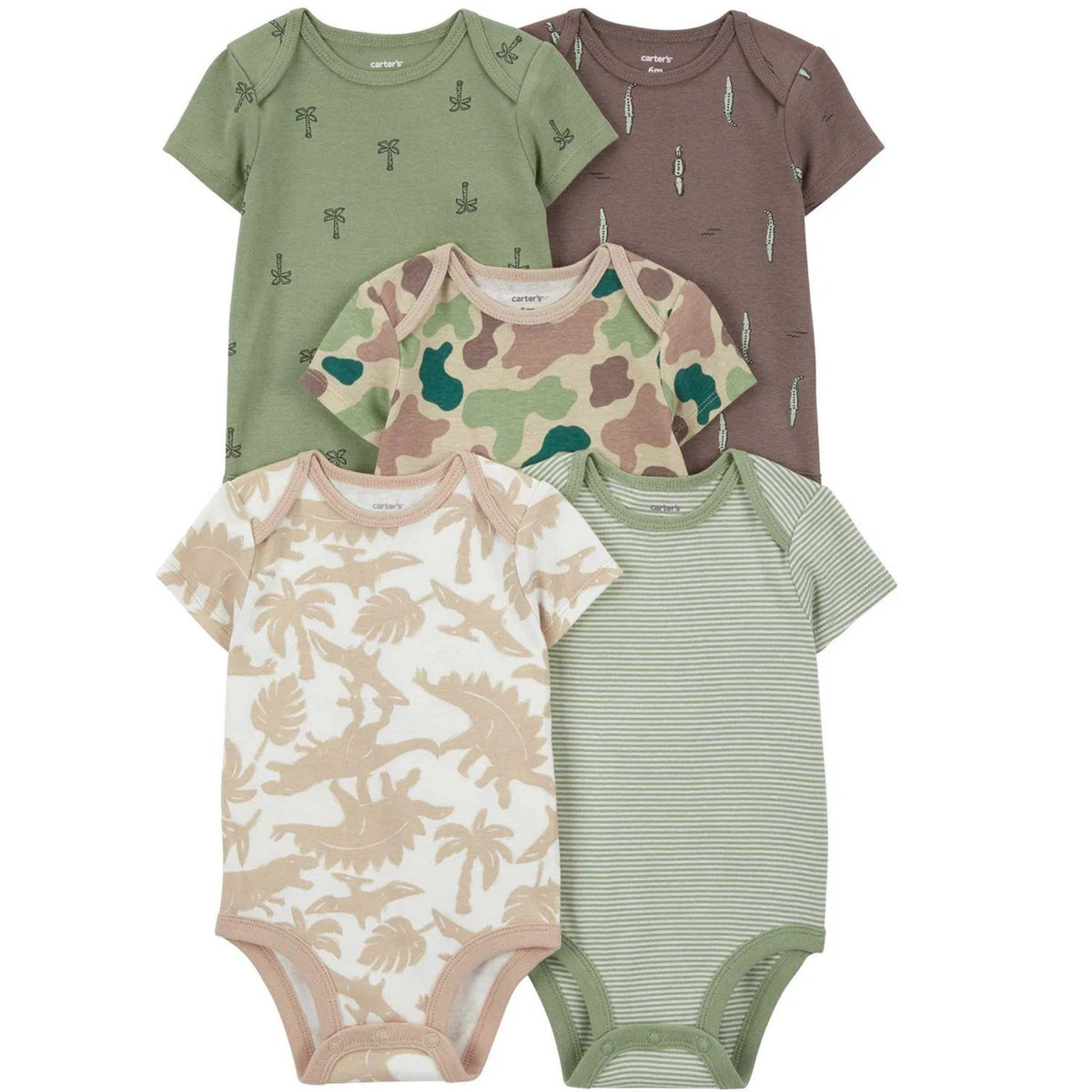 Carter's Layette Erkek Bebek 5’li Kısa Kollu Body
