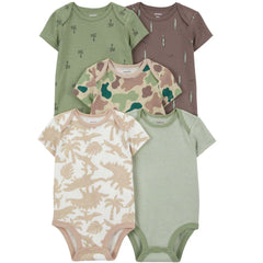 Carter's Layette Erkek Bebek 5’li Kısa Kollu Body