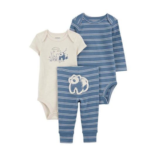 Carter's Layette Erkek Bebek Body Pantolon Set 3'lü Paket