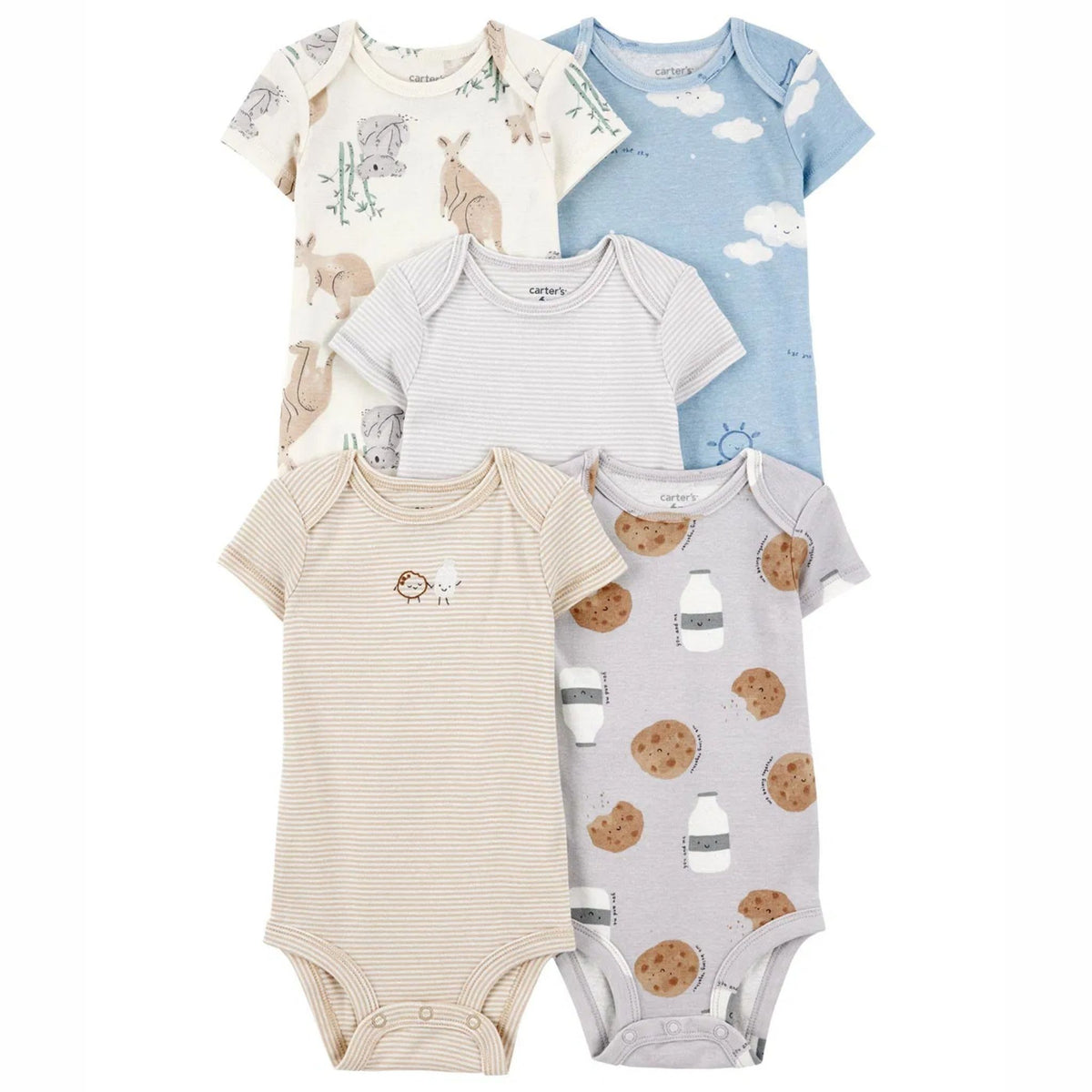 Carter's Layette Erkek Bebek Kısa Kollu 5'li Body