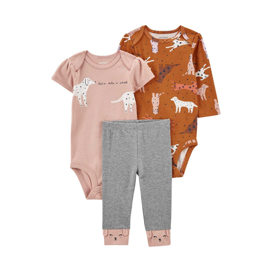 Carter's Layette Kız Bebek 3'lü Alt Üst Set