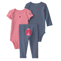 Carter's Layette Kız Bebek 3'lü Set Mavi