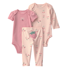 Carter's Layette Kız Bebek 3'lü Set Pembe