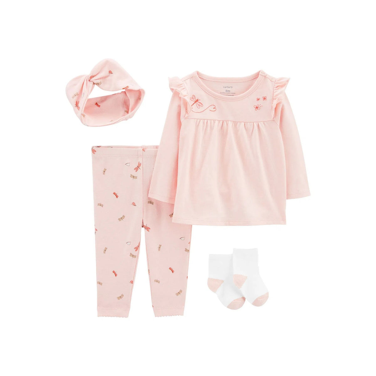 Carter's Layette Kız Bebek 4'lü Alt Üst Set