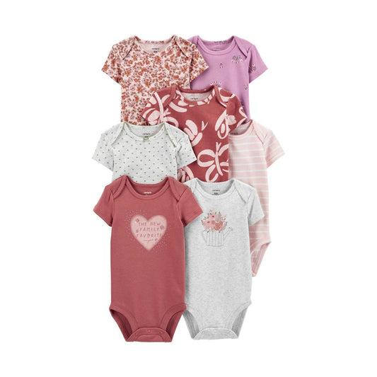 Carter's Layette Kız Bebek 7’li Kısa Kollu Body Set