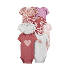 Carter's Layette Kız Bebek 7’li Kısa Kollu Body Set
