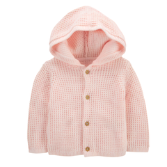 Carter's Layette Kız Bebek Kapüşonlu Örgü Hırka Pembe