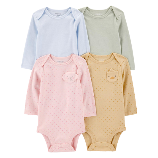 Carter's Layette Kız Bebek Uzun Kollu 4'lü Body