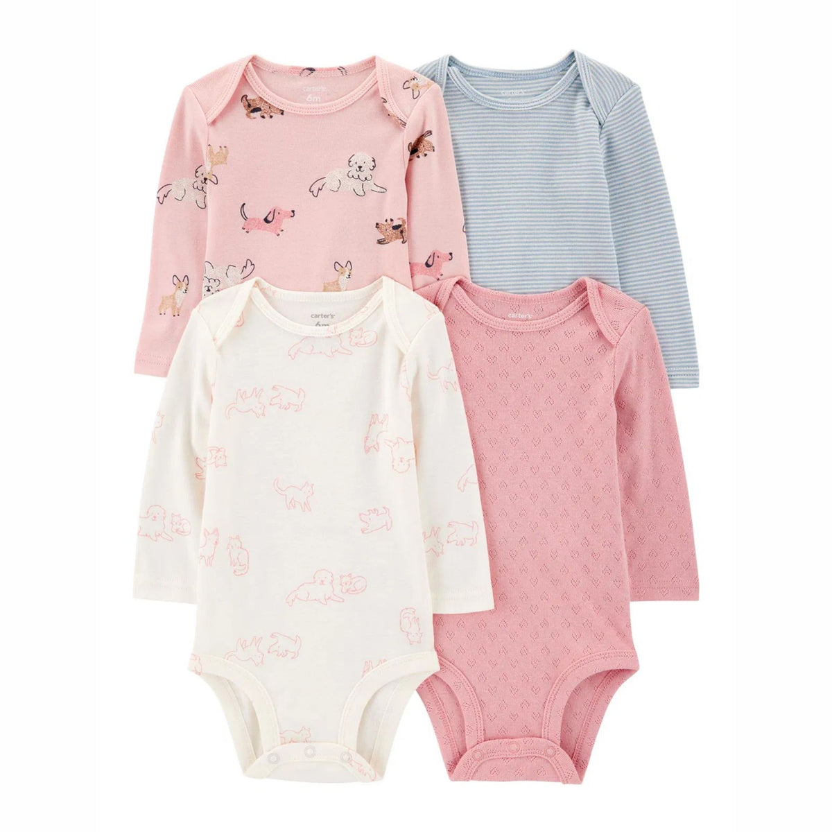 Carter's Layette Kız Bebek Uzun Kollu 4'lü Body