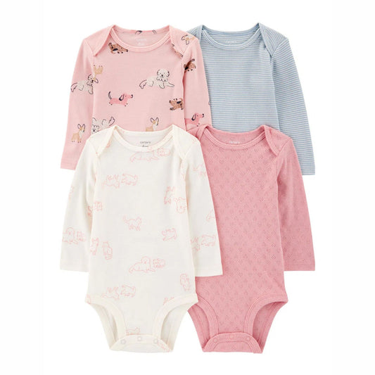 Carter's Layette Kız Bebek Uzun Kollu 4'lü Body