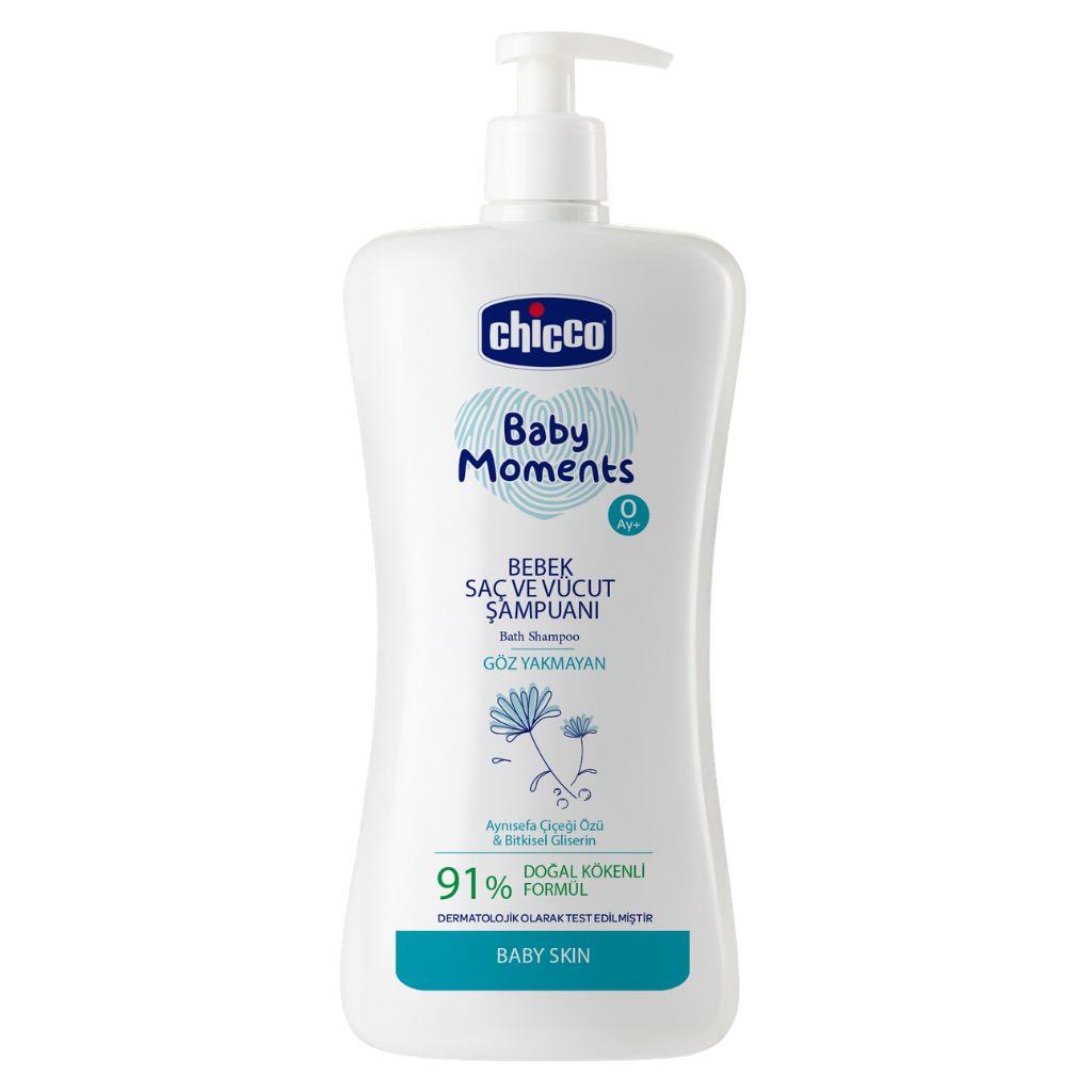 Chicco Baby Moments Doğal Saç ve Vücut Şampuanı 750ml