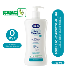 Chicco Baby Moments Doğal Saç ve Vücut Şampuanı 750ml