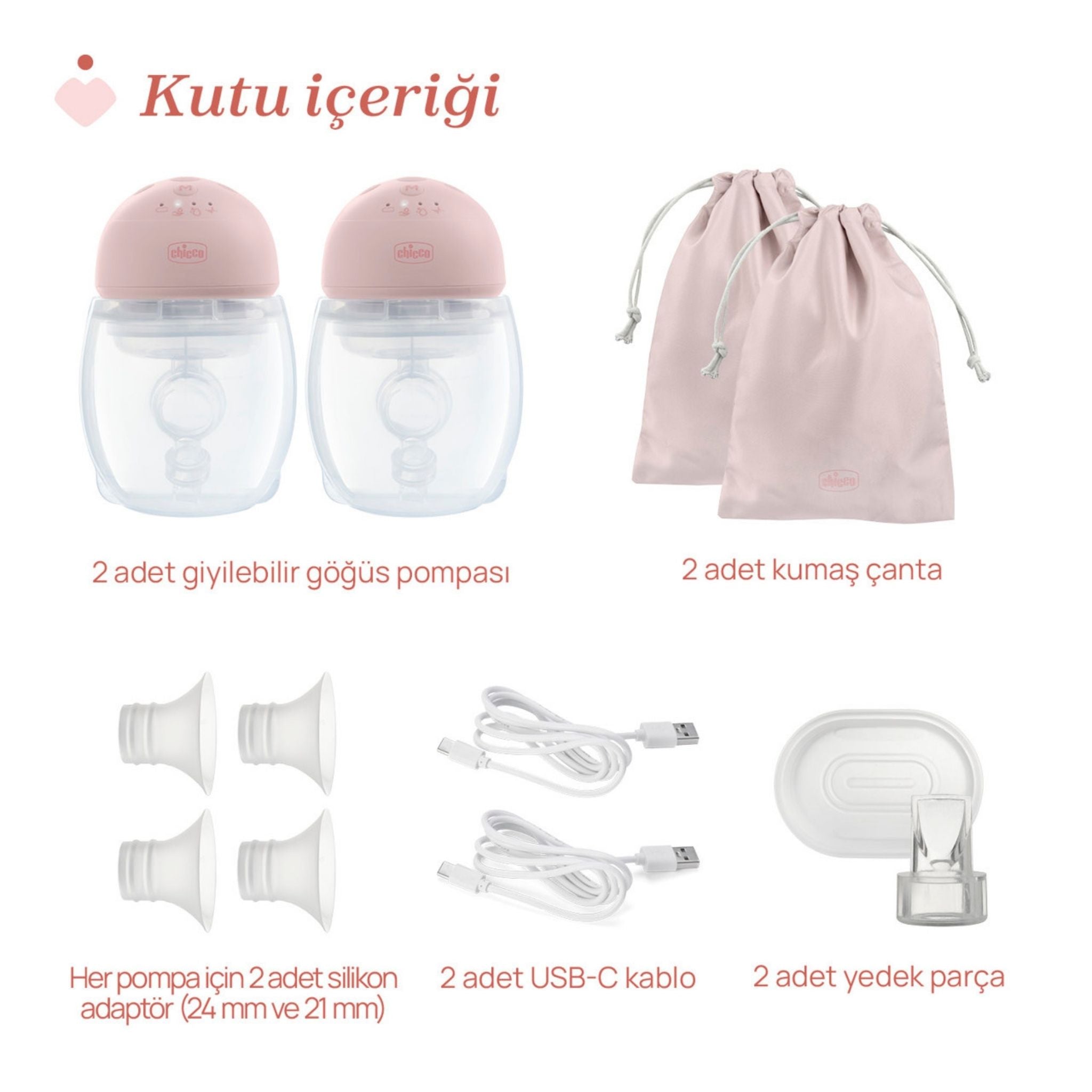 Chicco Giyilebilir Çiftli Göğüs Pompası