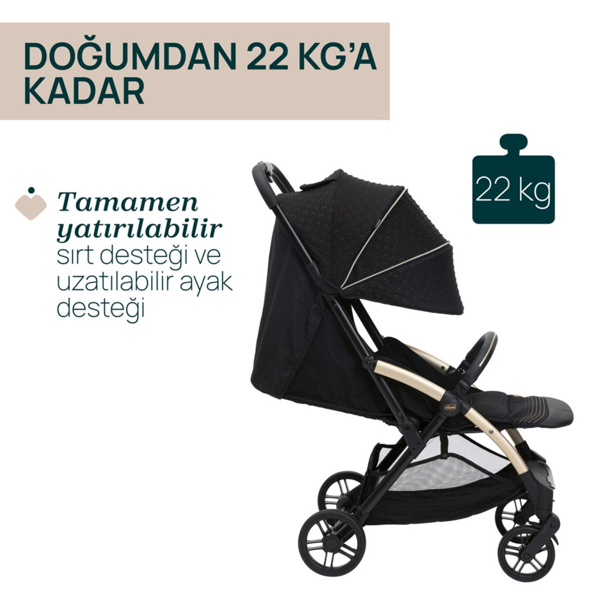 Chicco Goody Xplus Bebek Arabası Black Re Lux