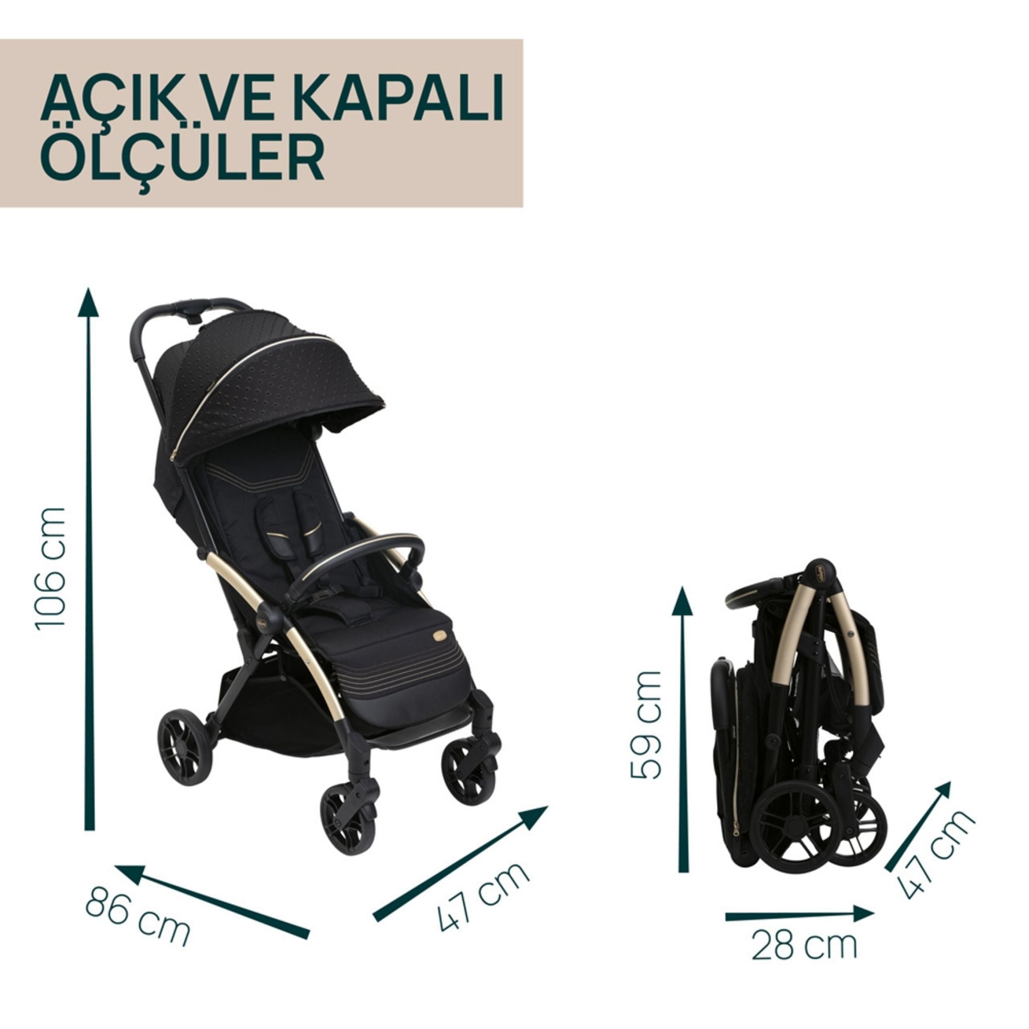 Chicco Goody Xplus Bebek Arabası Black Re Lux