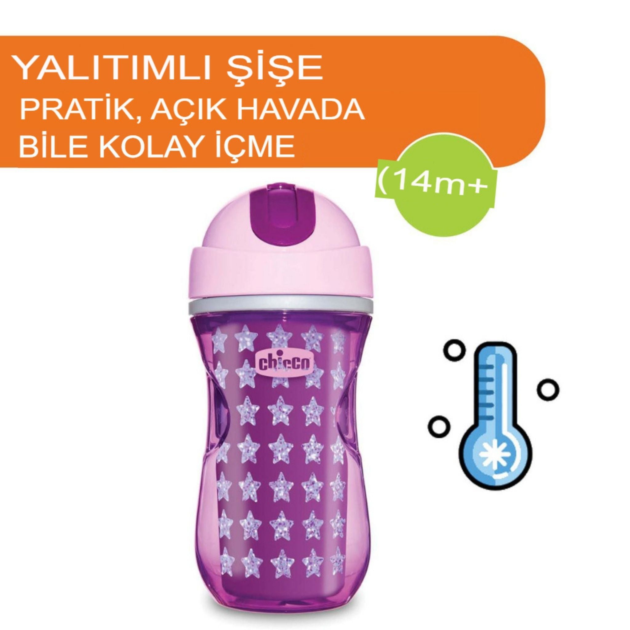 Chicco Isı Yalıtımlı Spor Pipetli Bardak 14m+