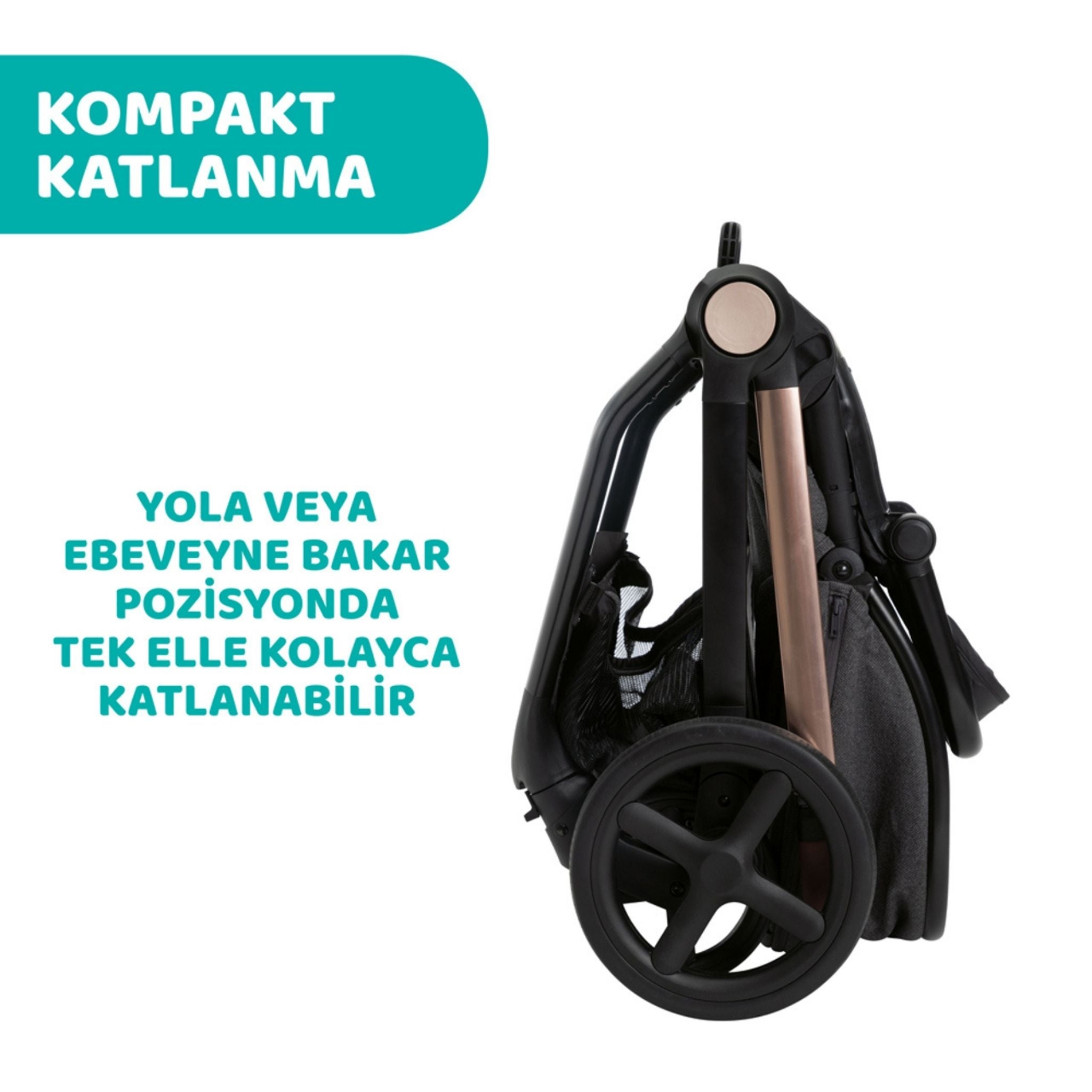 Chicco Mysa Bebek Arabası Black Satin