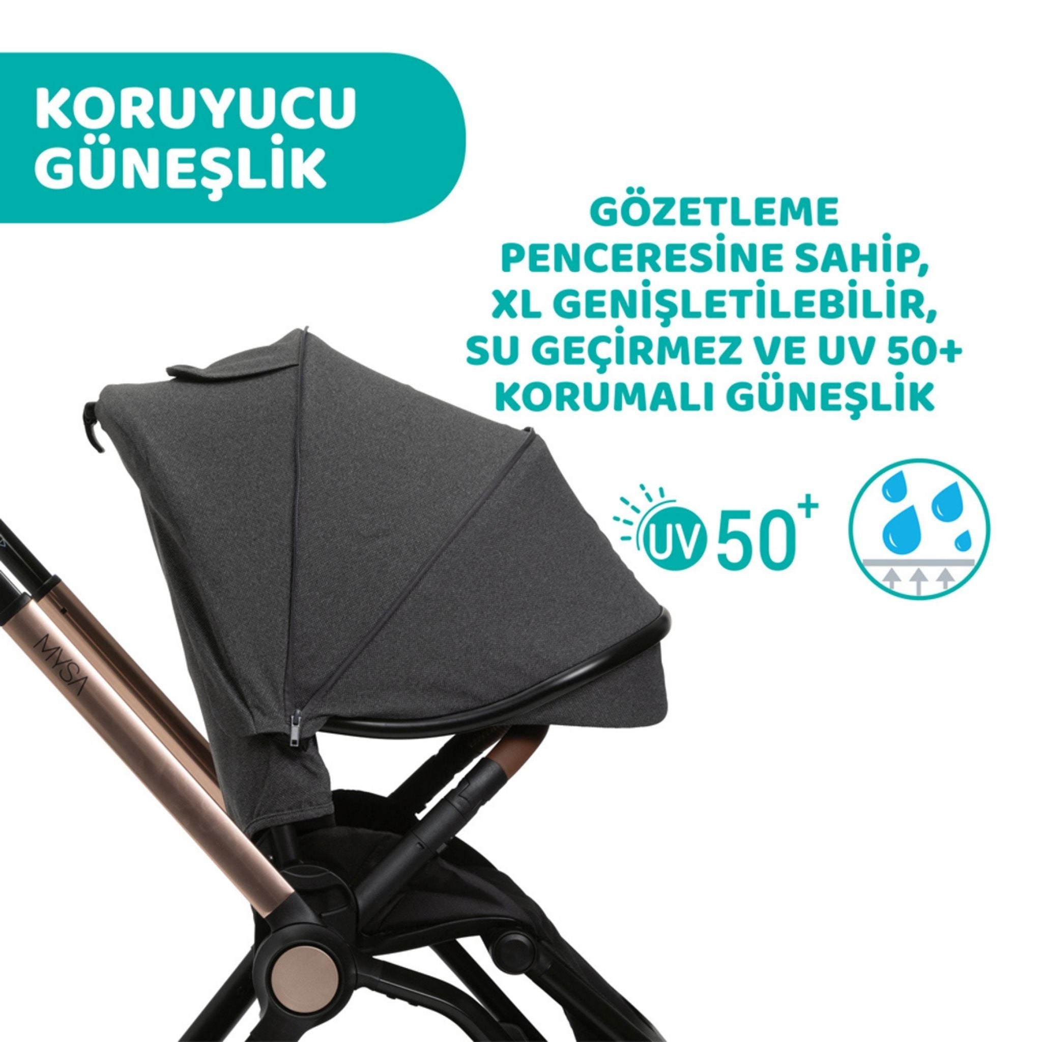 Chicco Mysa Bebek Arabası Black Satin