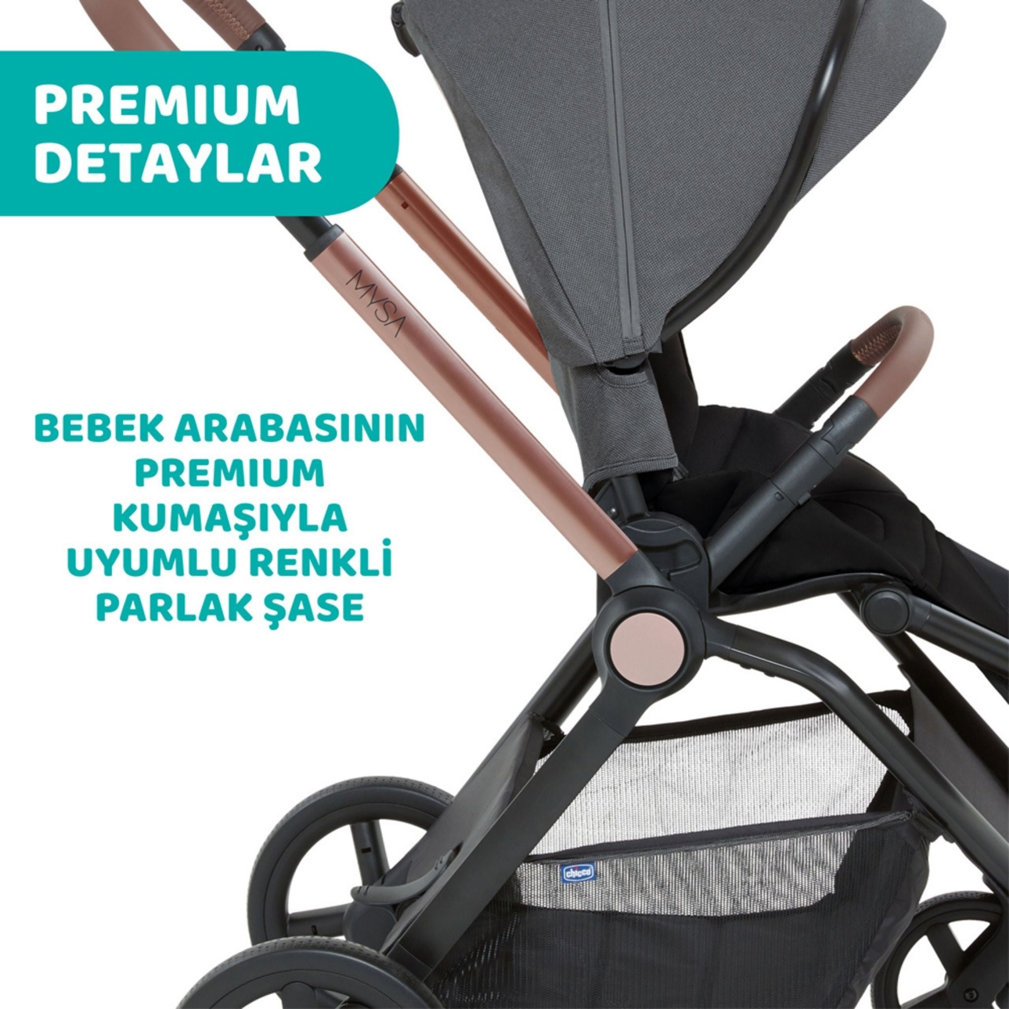 Chicco Mysa Bebek Arabası Black Satin