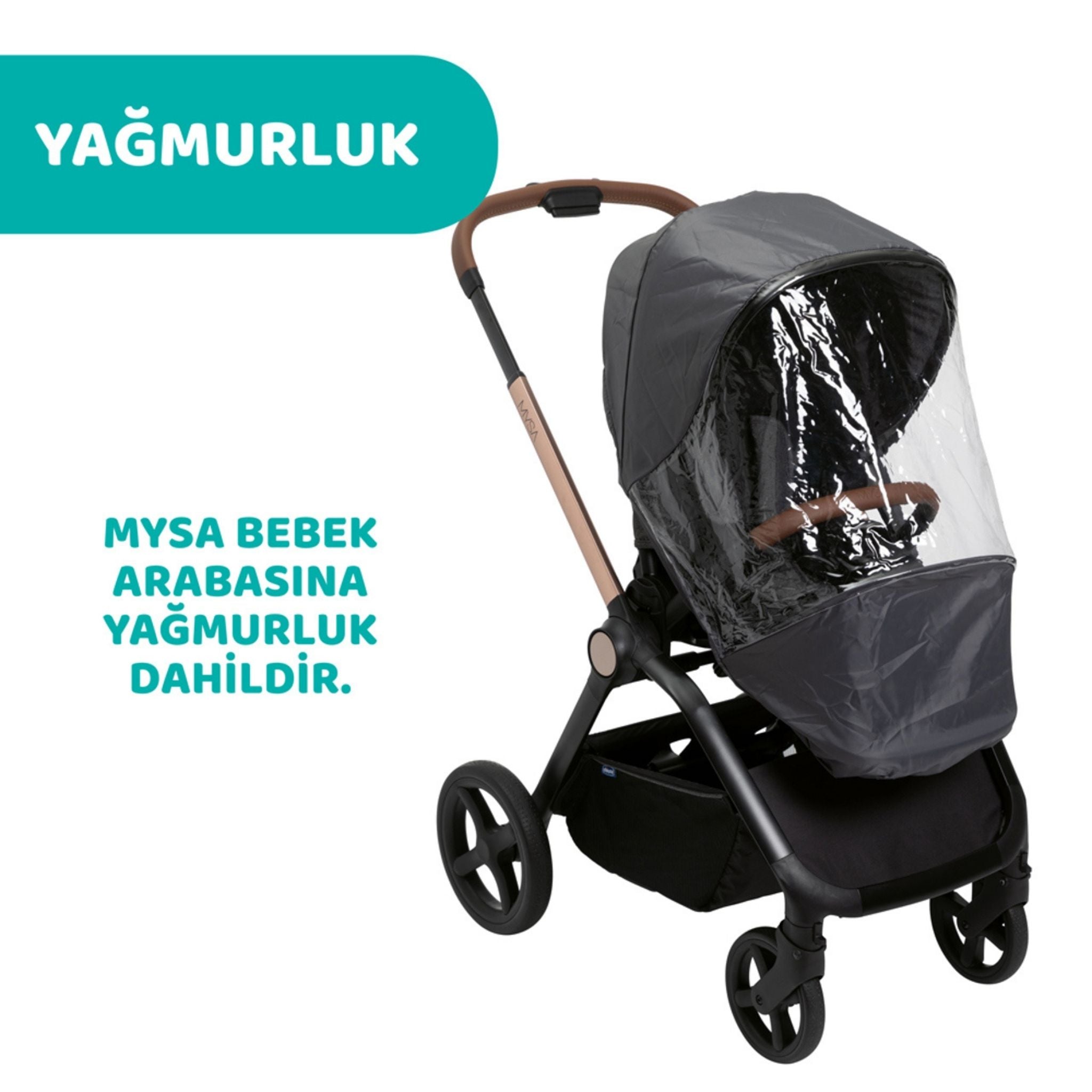 Chicco Mysa Bebek Arabası Black Satin