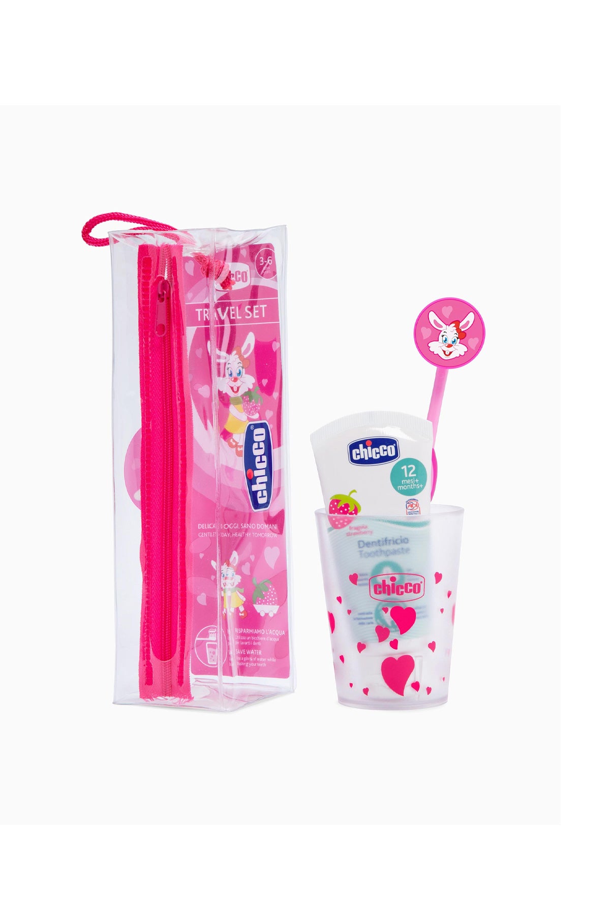 Chicco New Oral Diş Fırçası Seti 36+ Ay - Pembe