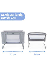 Chicco Next2me Forever Anne Yanı Beşik Ash Grey Cross Collection