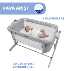 Chicco Next2Me Magic Evo Anne Yanı Beşik Desert Taupe