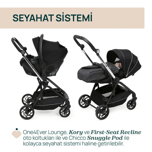 Chicco One4ever Lounge Bebek Arabası Black Beauty