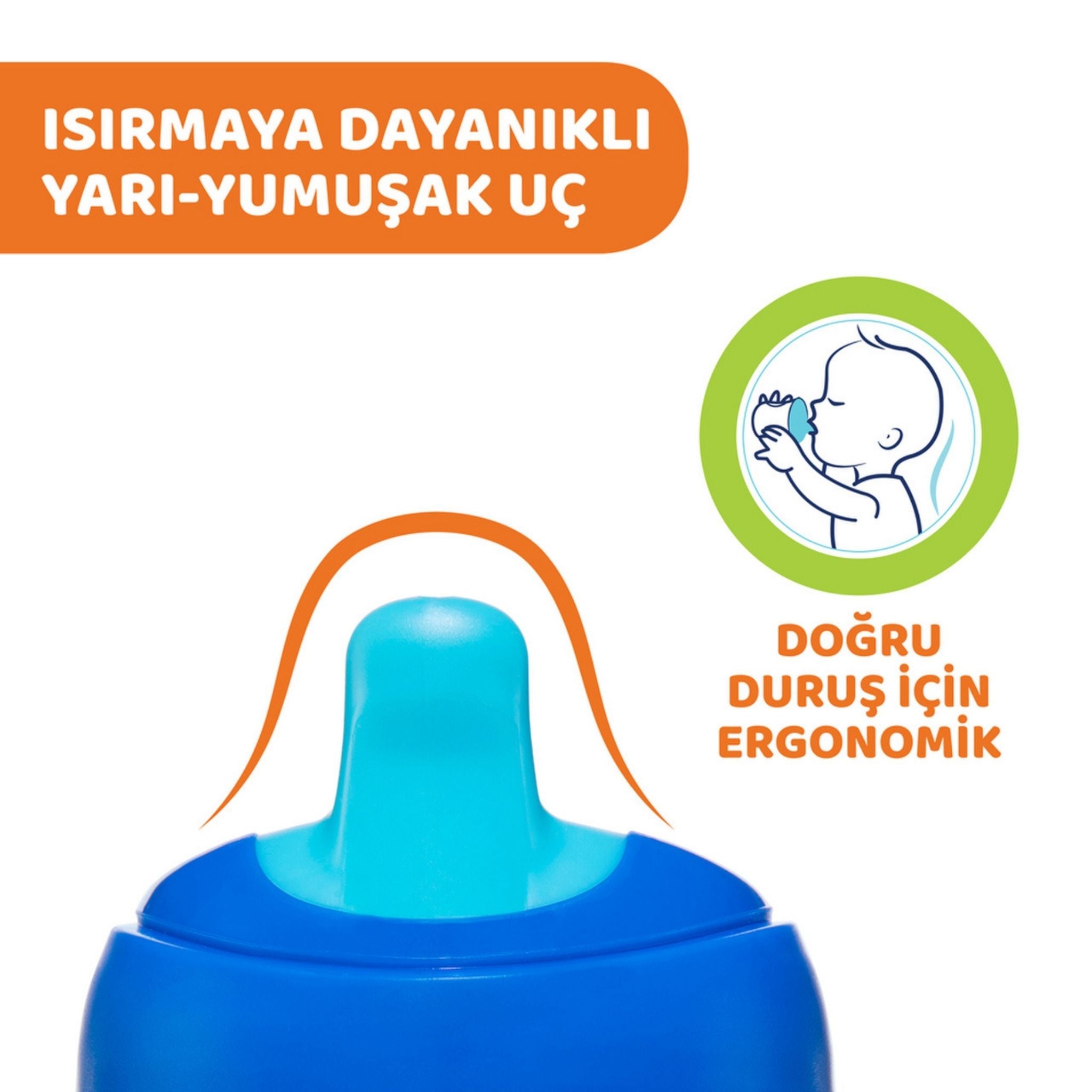 Chicco Silikon Emzikli Eğitici Biberon 6+ Ay Unisex