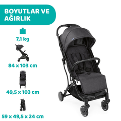 Chicco Trolley Me Bebek Arabası Light Grey