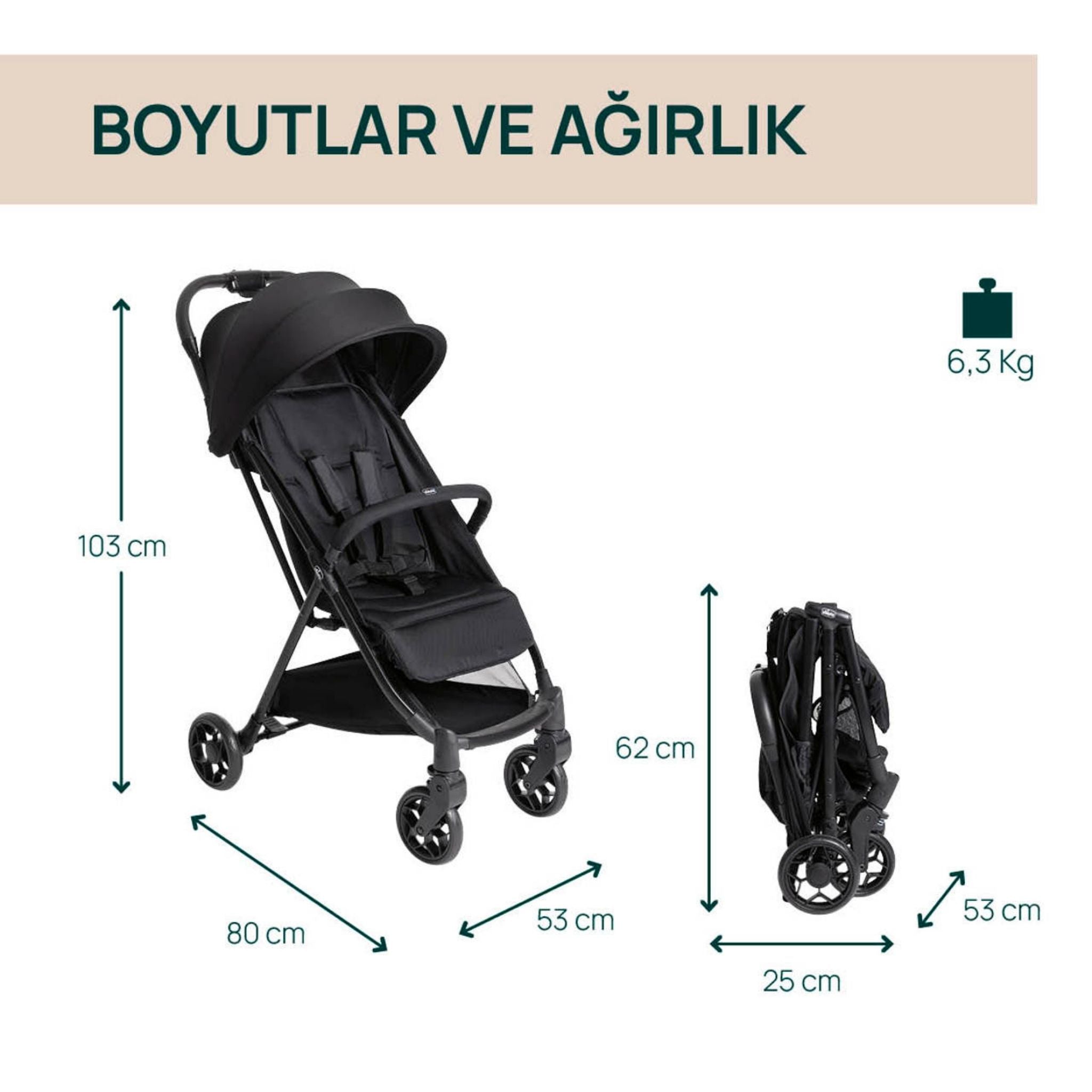 Chicco Urbino Bebek Arabası Grayness