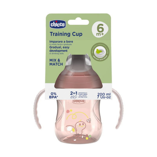 Chicco Yarı Yumuşak Uçlu Bardak Kız Pembe