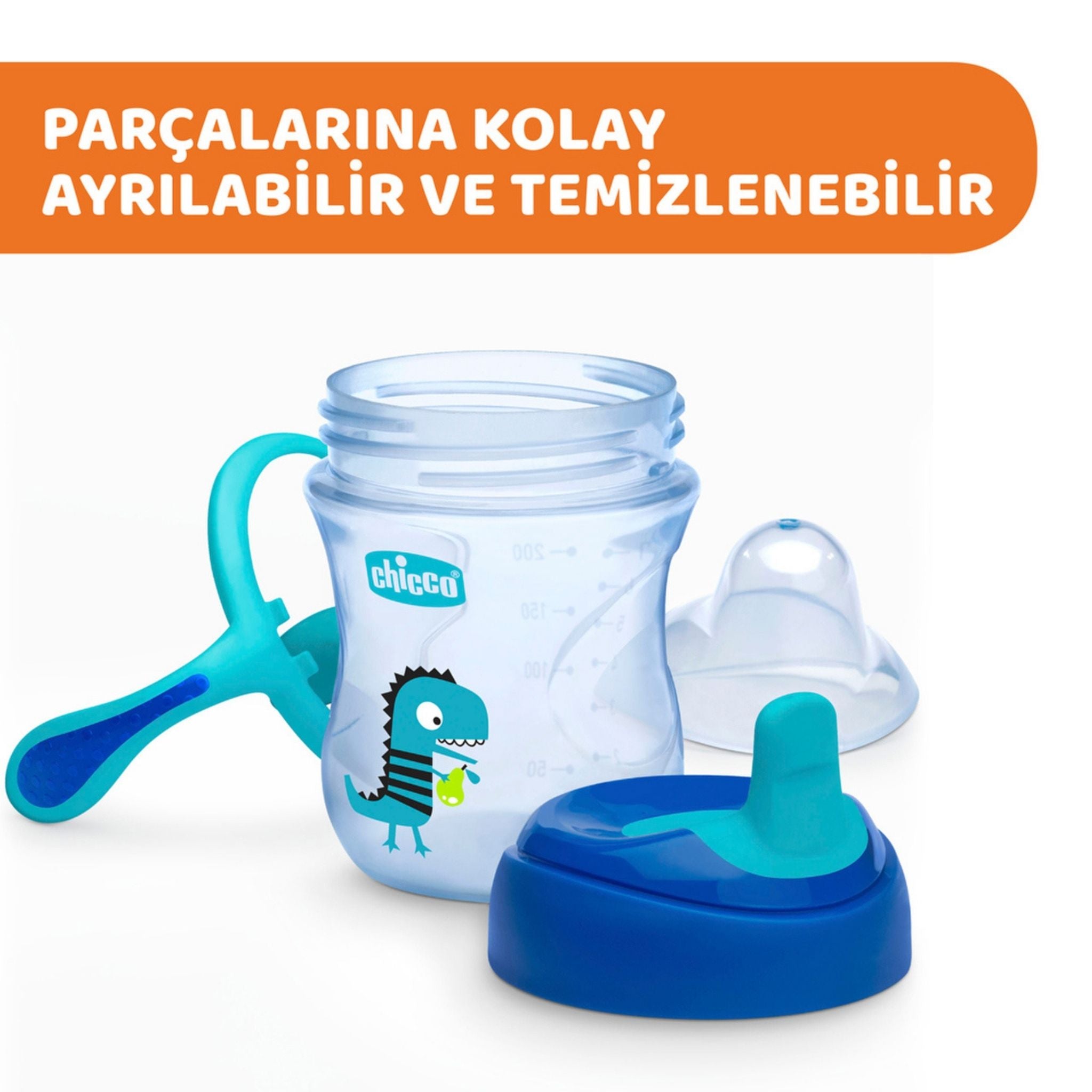 Chicco Yarı Yumuşak Uçlu Eğitici Bardak 6ay+ Erkek
