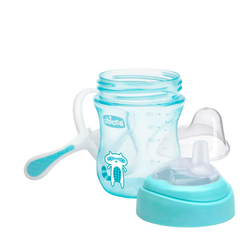 Chicco Yumuşak Uçlu Geçiş Bardağı 4 Ay+ Erkek - Welcome Baby