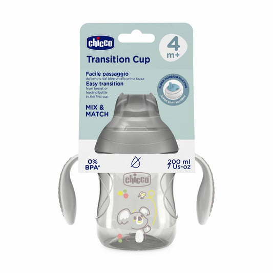 Chicco Yumuşak Uçlu Geçiş Bardağı Unisex Gri