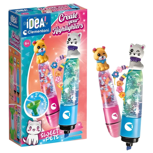 Clementoni Idea Fosforlu Kalem Tasarım Seti Evcil Hayvanlar