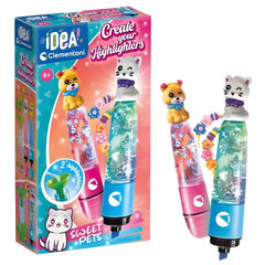 Clementoni Idea Fosforlu Kalem Tasarım Seti Evcil Hayvanlar
