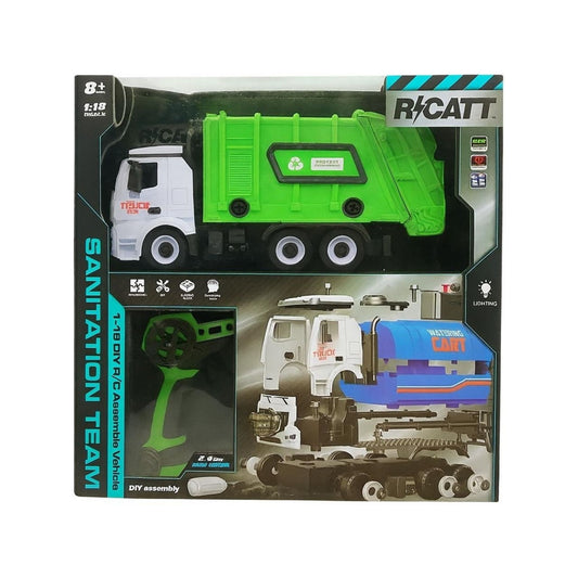 Ctoys 1:18 Usb Şarjlı Kumandalı Sök Tak Çöp Kamyonu