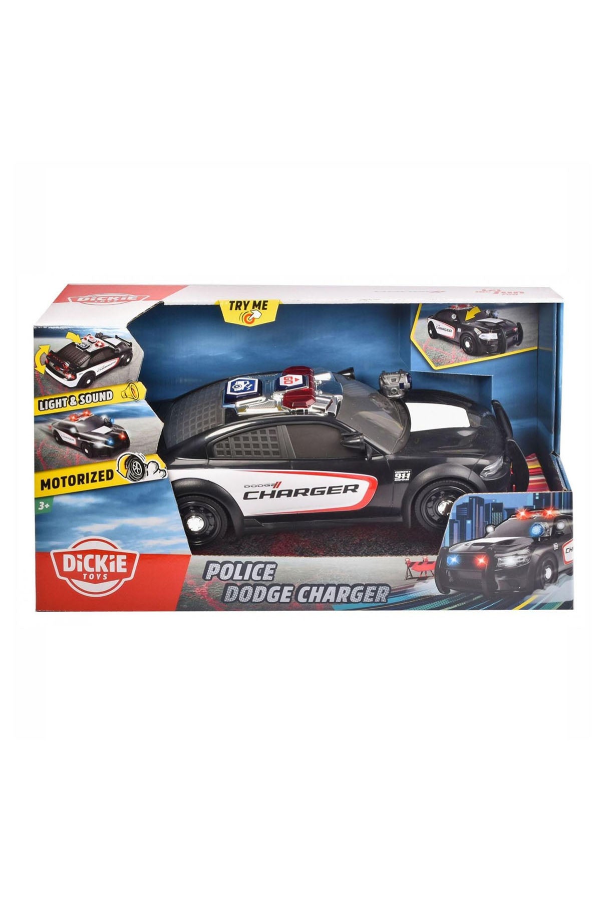 Dickie Işıklı Sesli Dodge Charger Polis Arabası 33 cm